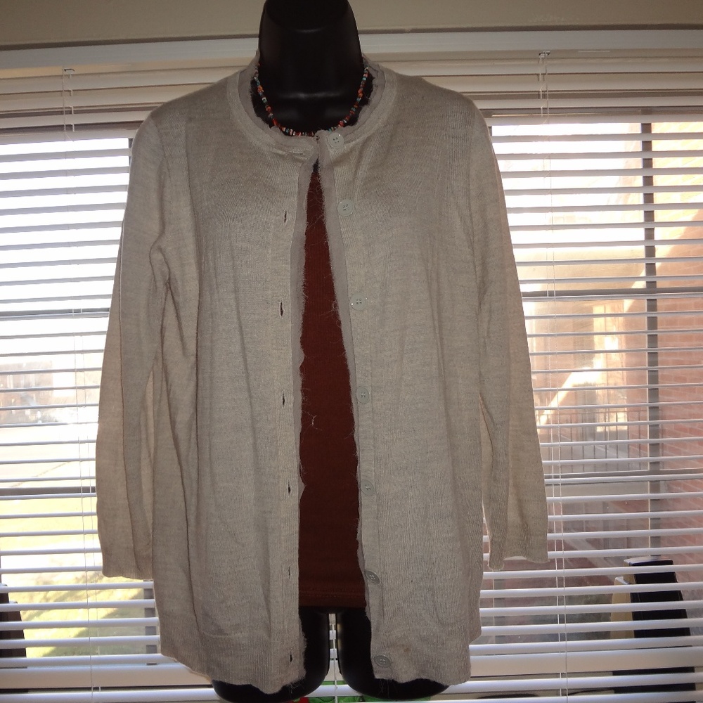 Women's J Crew Wool Sweater Tan L